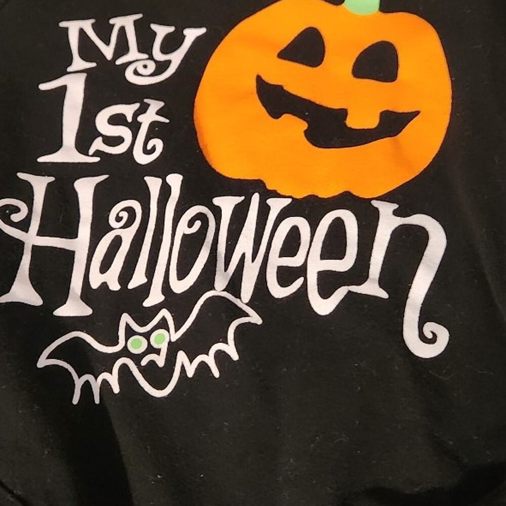 Baby unisex bat onesie babies first Halloween pumpkin bat 1st Halloween 6-12m - Picture 2 of 9